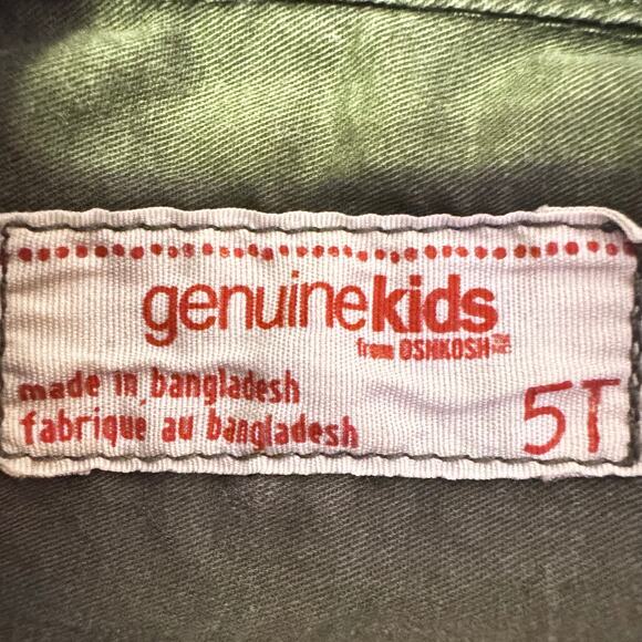 Cute Genuine Kids by Osh Kosh Army Jacket with pockets SZ 5T - Picture 4 of 5
